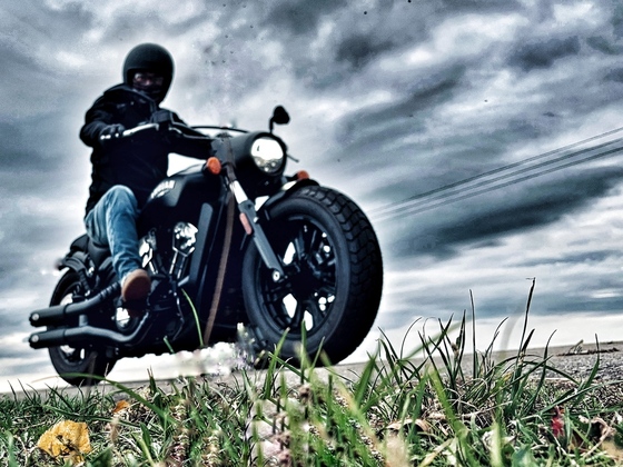 Auf meiner Bobber durch den Herbst